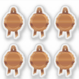 Adesivo Faux Prêmio/selos de certificado (PlainBronze)