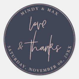 ADESIVO FAUX ROSA DOURADO LOVE+OBRIGADO ASSINATURA SCRIPT