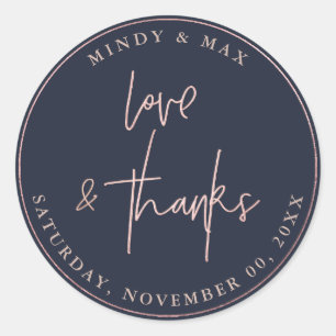 ADESIVO FAUX ROSA DOURADO LOVE+OBRIGADO ASSINATURA SCRIPT