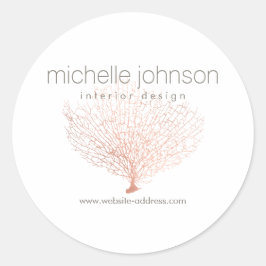 Adesivo Faux Rosa Dourado Sea Fan Coral