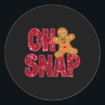 Adesivo Faux Sequins Oh Snap Christmas Gingercake Family<br><div class="desc">Faux Sequins Oh Encantamento da Família de Pão-de-Pão de Natal</div>