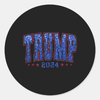 Adesivo Faux Sequins Trump 2024 Presidente Make America Tr