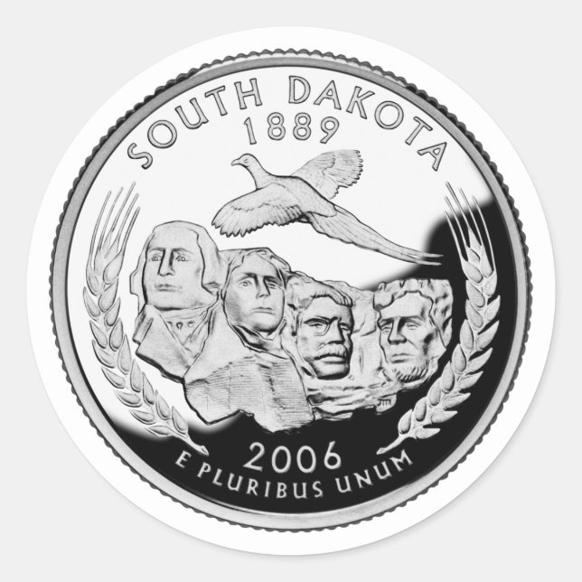 Adesivo Faux South Dakota State Quarter (Frente)