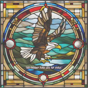 Adesivo Faux StainGlass Bald Eagle