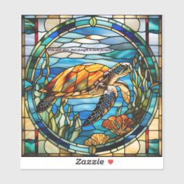 Adesivo Faux StainGlass Sea Turtle