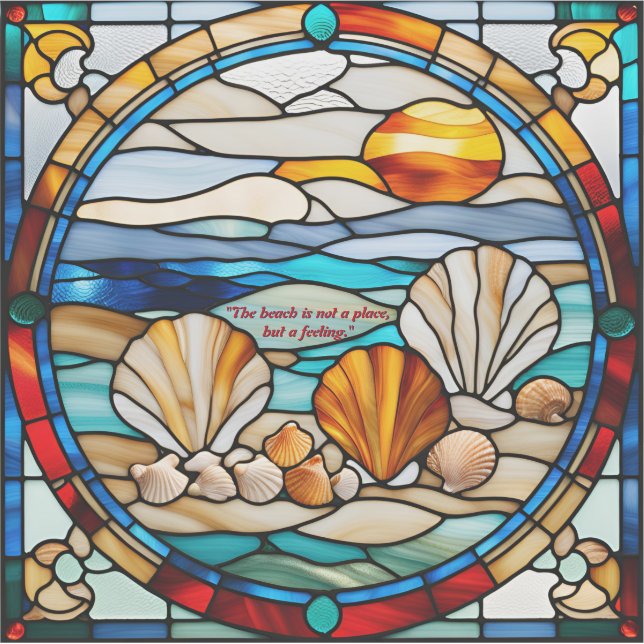Adesivo Faux StainGlass Seashore (Frente)