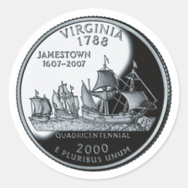 Adesivo Faux Virginia State Quarter