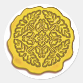 Adesivo Faux Wax Seal, amarelo