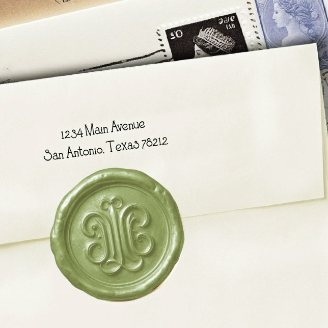 Adesivo Faux Wax Seal Deep Impression Green (Criador carregado)