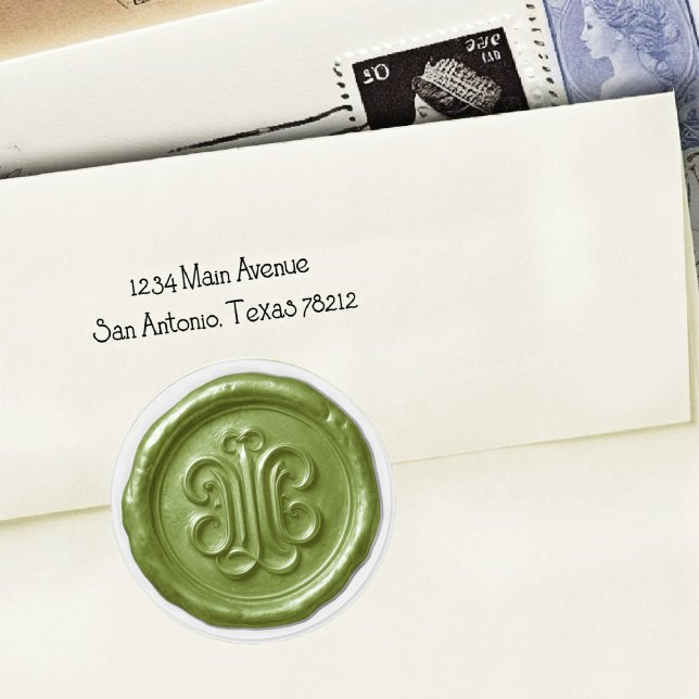 Adesivo Faux Wax Seal Deep Impression Olive Green (Criador carregado)