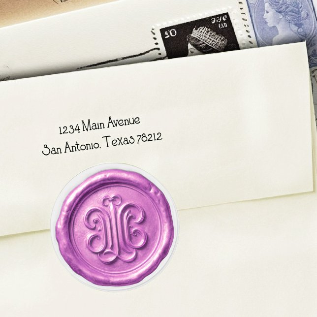 Adesivo Faux Wax Seal Deep Impression Orchid Purple (Criador carregado)