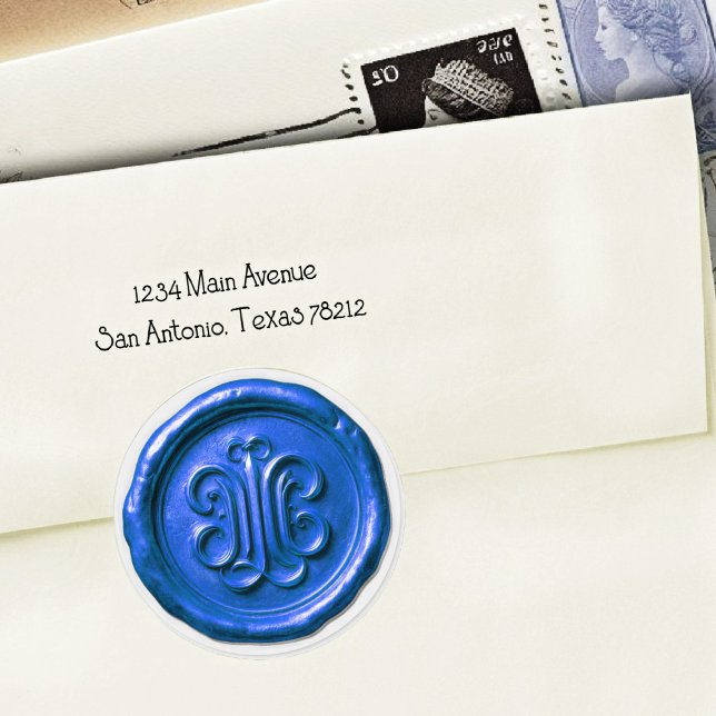 Adesivo Faux Wax Seal Deep Impression True Blue (Criador carregado)