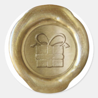 Adesivo Faux Wax Seal - Dourado - GIFT