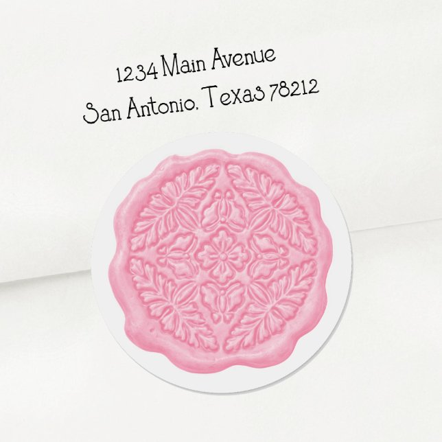 Adesivo Faux Wax Seal, Pinky Pink (Criador carregado)