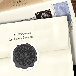 Adesivo Faux Wax Seal, Preto