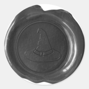 Adesivo Faux Wax Seal - Preto - WITCH HAT