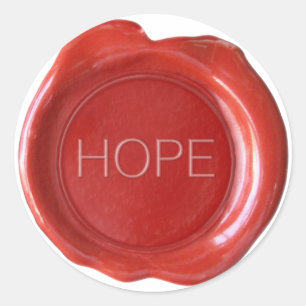 ADESIVO FAUX WAX SEAL - RED - HOPE