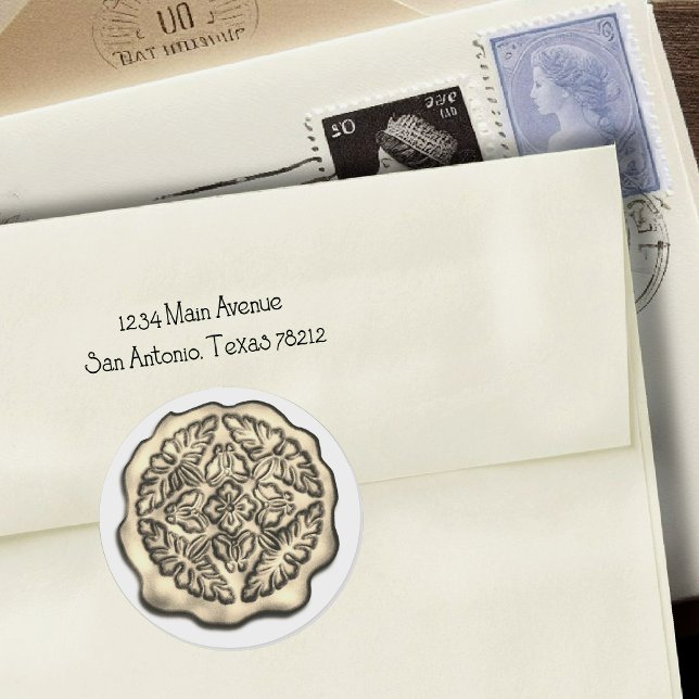 Adesivo Faux Wax Seal, Tenente Dourado Classic Round Stick (Criador carregado)