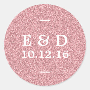 Adesivo Favor chique do casamento do brilho Dourado