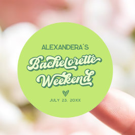 Adesivo Favor da Bachelorette do Partido da Piscina Verde
