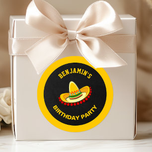 Adesivo Favor da Festa de aniversário Mexicana Fiesta Som