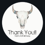 Adesivo Favor da Festa de aniversário Personalizada do Cav<br><div class="desc">Festa de aniversário Personalizada Da Vaca Rustic Boho. Personalize com qualquer texto desejado.</div>
