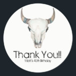 Adesivo Favor da Festa de aniversário Personalizada do Cav<br><div class="desc">Festa de aniversário Personalizada Da Vaca Rustic Boho. Personalize com qualquer texto desejado.</div>