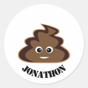 Adesivo Favor da Festa de aniversário Poop Emoji