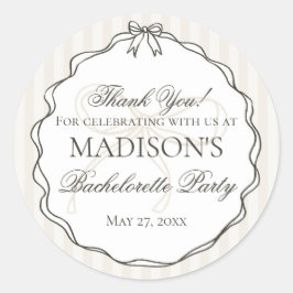 Adesivo Favor da Festa de solteira da Chá da Lingerie pret