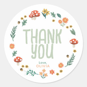 Adesivo Favor da Floresta Chá de fraldas Cuta e Rústica