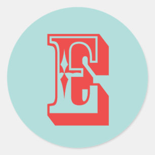 Adesivo Favor da inicial do monograma do estilo do