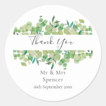 Favor de agradecimento de casamento de eucalipto v