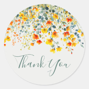 Adesivo Favor de Agradecimento de Casamento Floral Colorid