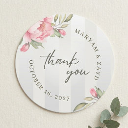 Adesivo Favor de Agradecimento de Casamento | Tomara que C
