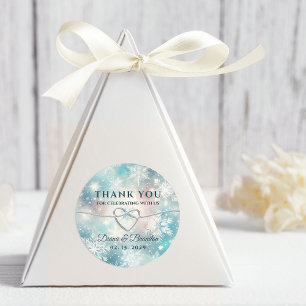 Adesivo Favor de Agradecimento para Casamento de Inverno