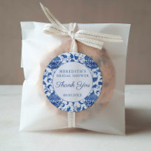 Favor de Agradecimento para Chá de Noiva Azul e Br