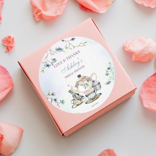 Adesivo Favor de agradecimento para chá de noiva festa do  (Criador carregado)