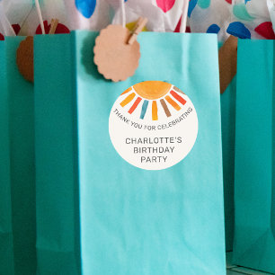 Adesivo Favor de Agradecimento para Festa de Aniversário d