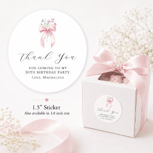 Adesivo Favor de agradecimento personalizado para festa de