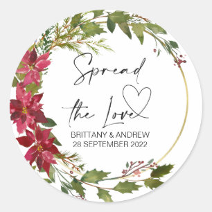 Adesivo Favor de Bag de Casamento Espalhe o Natal do Amor