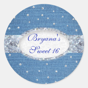 Adesivo Favor de Brilho Espalhado Glam Denim & Diamantes