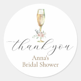 Adesivo Favor de Brunch e Champanhe Bubbly de Agradeciment