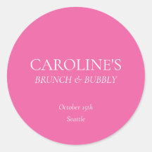 Favor de Brunch e Espumante Rosa para Chá de Noiva