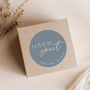Adesivo Favor de casamento Blue Love is Sweet