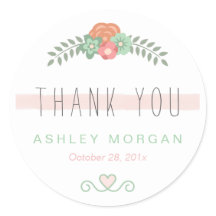 Favor de Casamento Chic Floral Cor-de-Rosa Esbranq