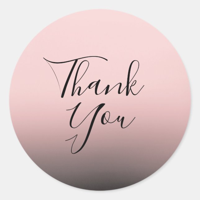 Adesivo Favor de Casamento Chic Moderno do Blush Pink & Bl (Frente)