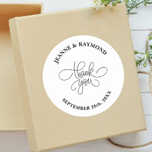 Adesivo Favor de Casamento com Caligrafia Personalizada de