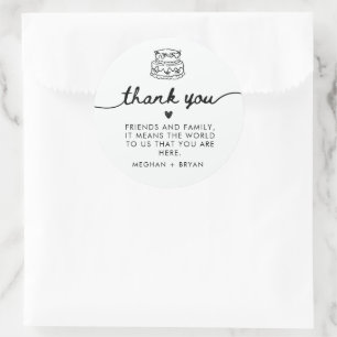 Adesivo Favor de Casamento Coquete Preto e Branco