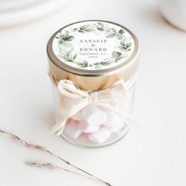 Adesivo Favor de casamento da folhagem de água