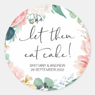 Adesivo Favor De Casamento De Bolo Que Eles Comam Caixa De
